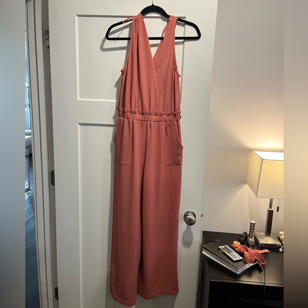 Elegant Coral Jumpsuit